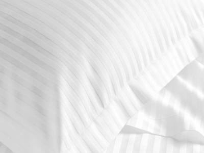 Royal Suite Sateen Stripe T-310 Flat Sheets 114"x120" - White